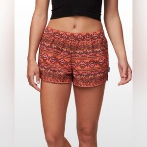 PATAGONIA Women's Barely Baggies, Mangrove Tiki: Henna Brown - 2.5” in S